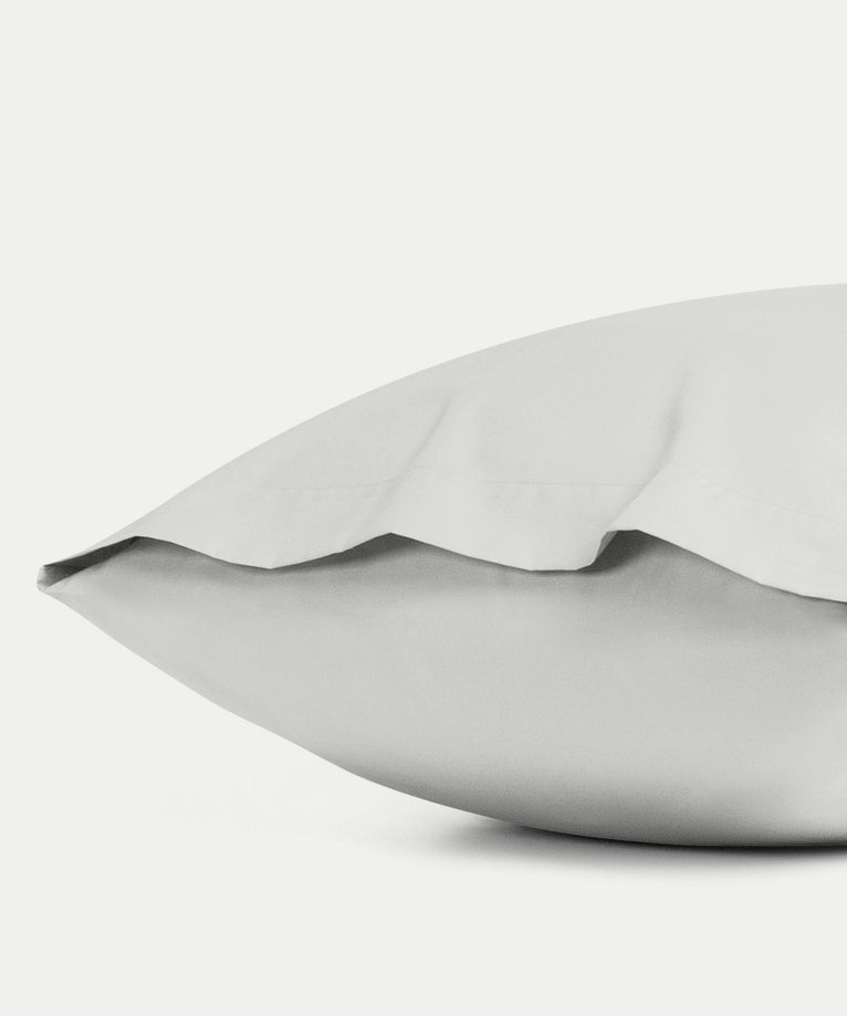 Set of 2 Pillowcases Egyptian Cotton Percale 400TC | Silver Grey