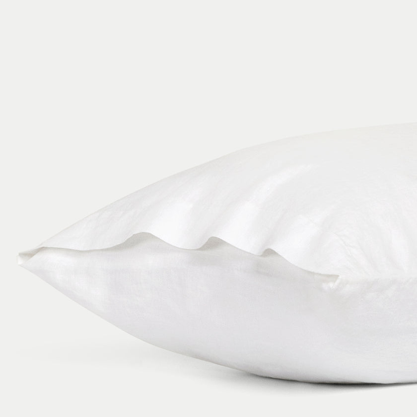 Pillowcase 100% Washed Linen | White