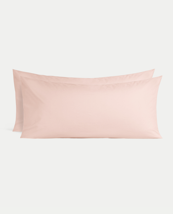 Set van 2 Kussenslopen Egyptisch katoen Percal 400TC | Blush Pink