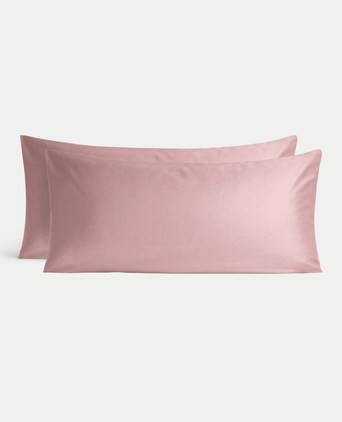Set van 2 Kussenslopen Egyptisch katoen 400TC Satijn | Blush Pink