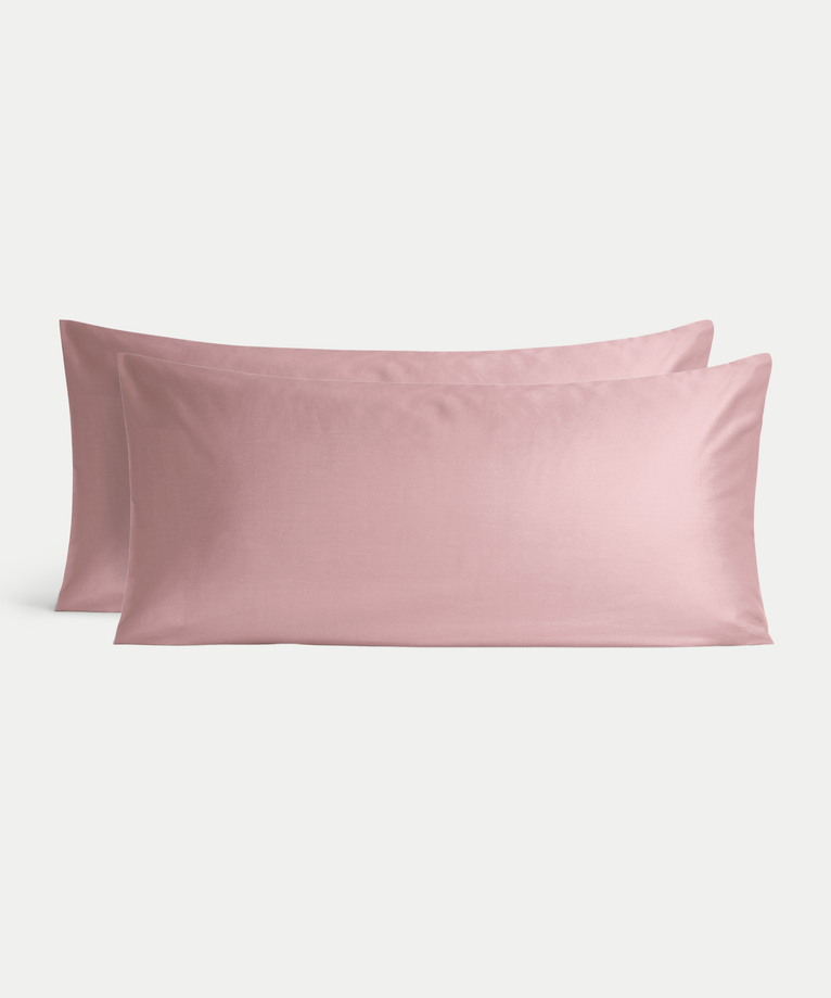 Set van 2 Kussenslopen Egyptisch katoen 400TC Satijn | Blush Pink