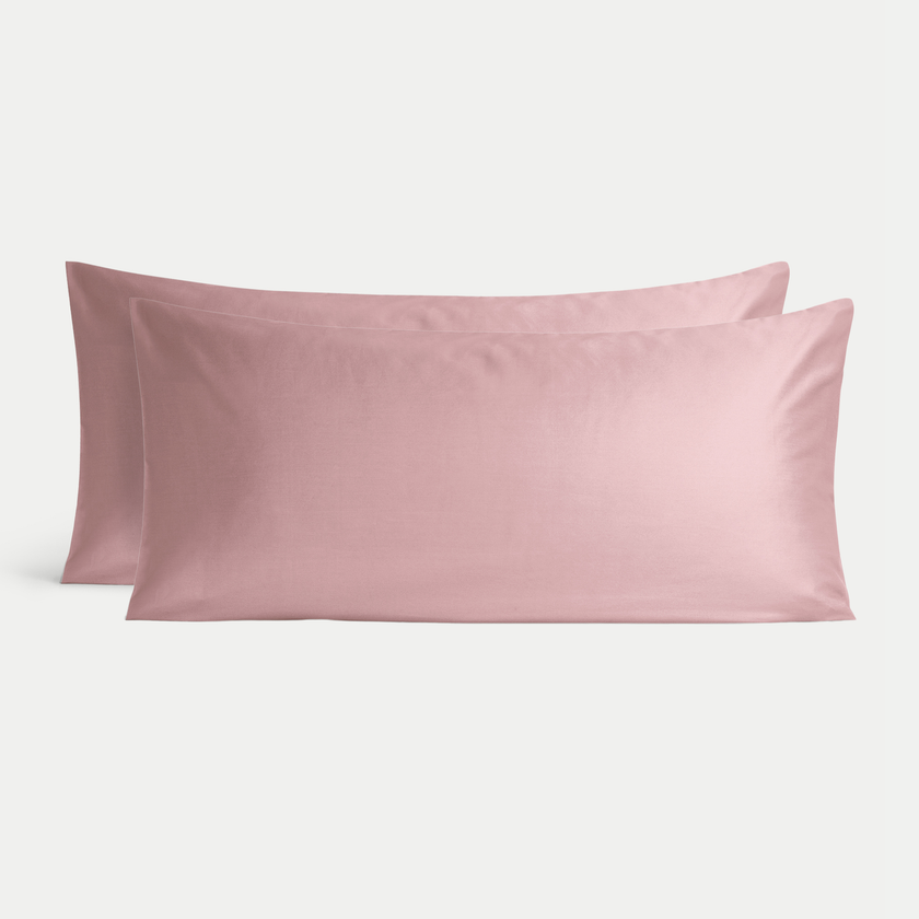 Set van 2 Kussenslopen Egyptisch katoen 400TC Satijn | Blush Pink