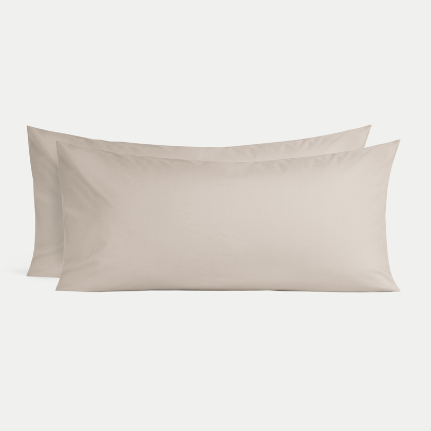 Set of 2 Pillowcases 100% Washed Linen | Oat