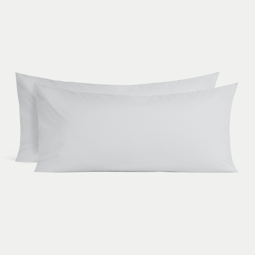 Set of 2 Pillowcases Egyptian Cotton Percale 400TC | Silver Grey
