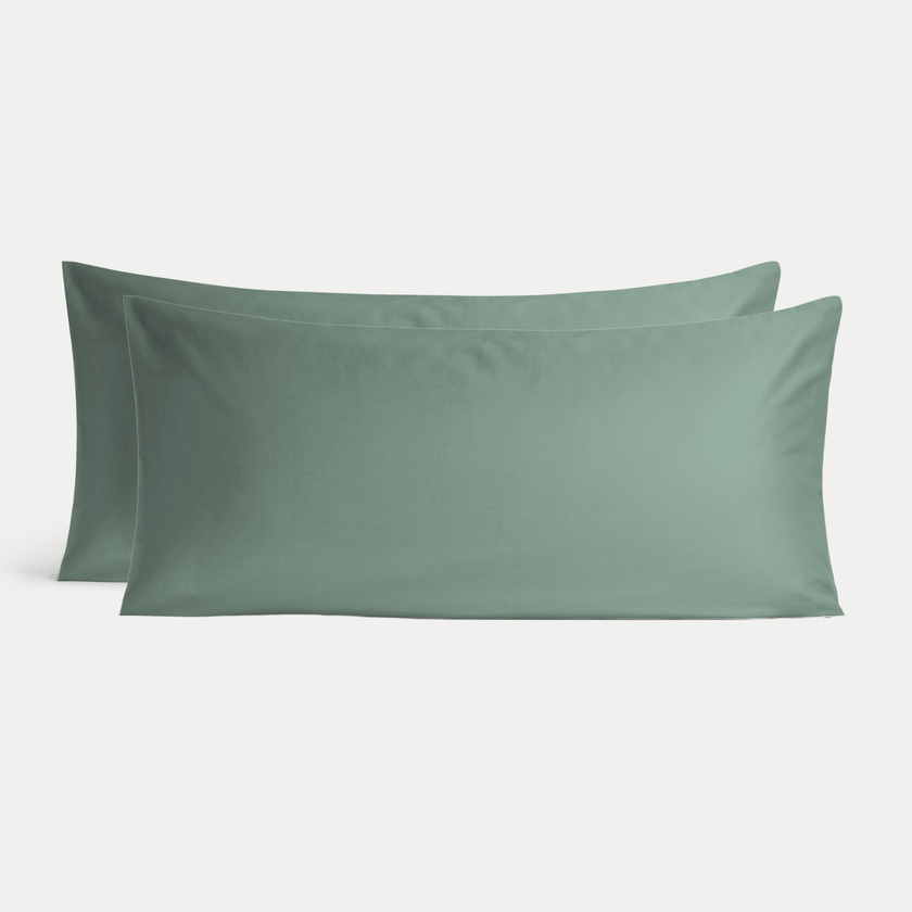Set of 2 Pillowcases Egyptian Cotton 400TC Sateen | Sage Green