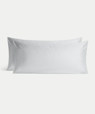 Set of 2 Pillowcases Egyptian Cotton 400TC Sateen | Silver Grey