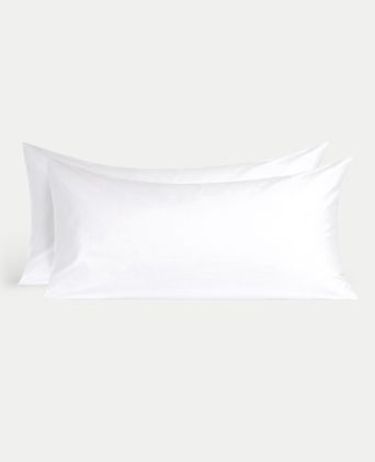 Set of 2 Pillowcases Egyptian Cotton 400TC Sateen | White
