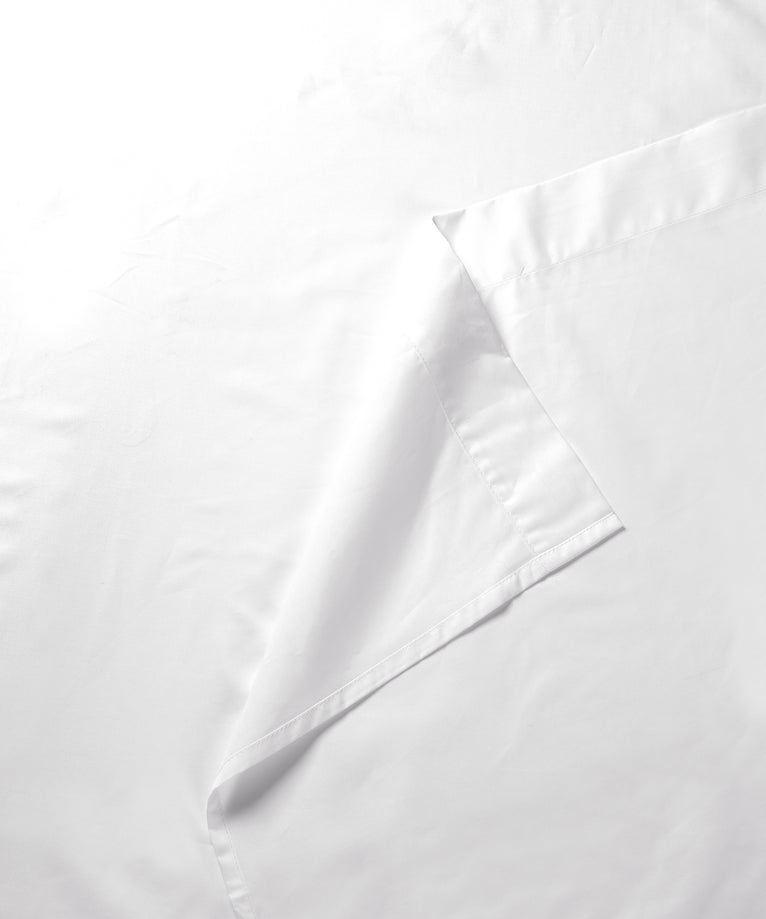 Egyptian Cotton Flat Sheet Percale 400TC | White
