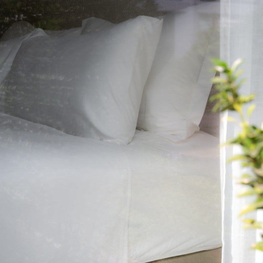 Duvet Cover Set Egyptian Cotton Percale 400TC | White