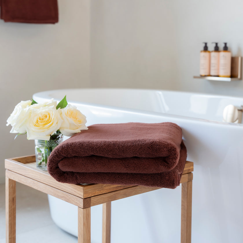 Towel zero-twist cotton 100x150 cm | Chestnut