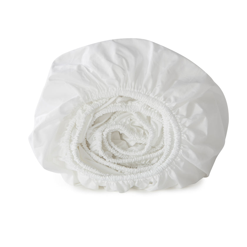 Duvet Cover Set & Fitted Sheet Percale White