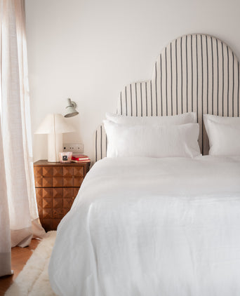 Duvet Cover 100% Washed Linen | White | Outlet