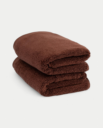 Gastendoekje zero-twist katoen 40x60 cm (2 st.) | Chestnut