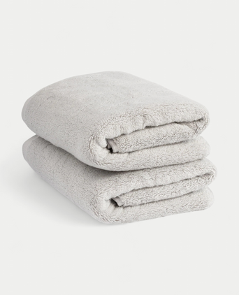 Towel zero-twist cotton 50x100 cm (2 pcs) | Silver Grey