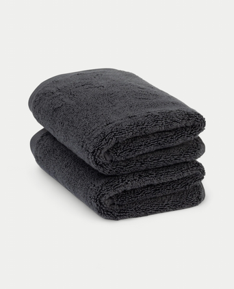 Guest towel zero-twist cotton 40x60 cm (2 pcs) | Anthracite