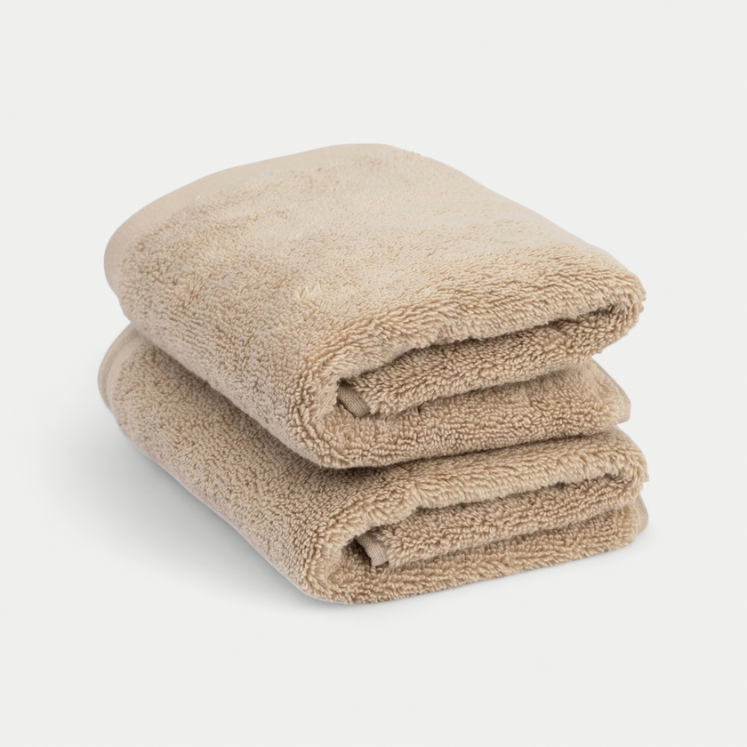 Guest towel zero-twist cotton 40x60 cm (2 pcs) | Latte