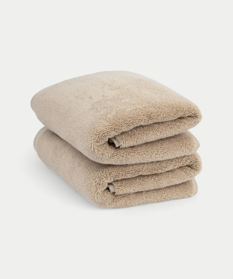 Towel zero-twist cotton 50x100 cm (2 pcs) | Latte